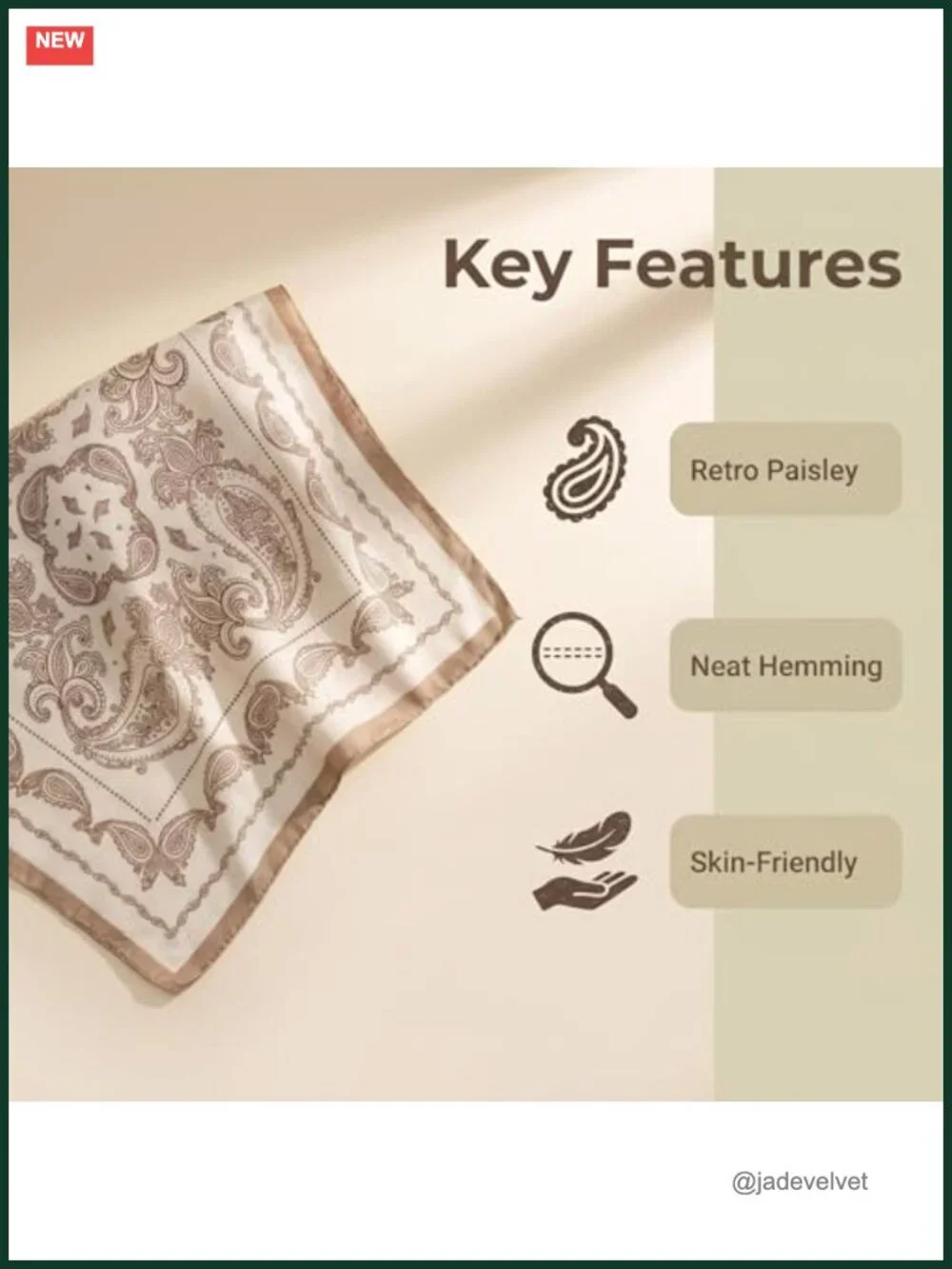Satin-Like Polyester Square Head Scarf Women Hair Bandana Neck Scarf 27.5
